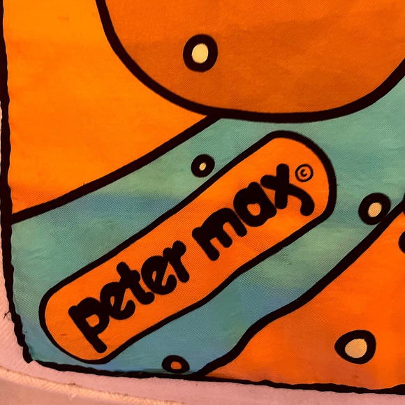 Vintage Peter Max Silk Print Scarf - Picture 2 of 7